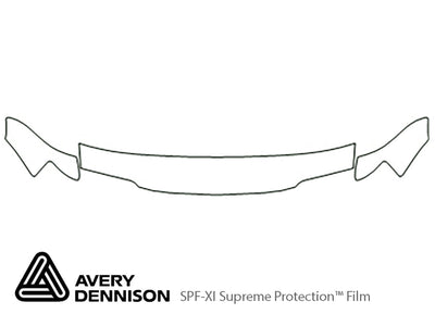 tercel Avery Dennison Clear Bra Hood Precut PPF Diagram
