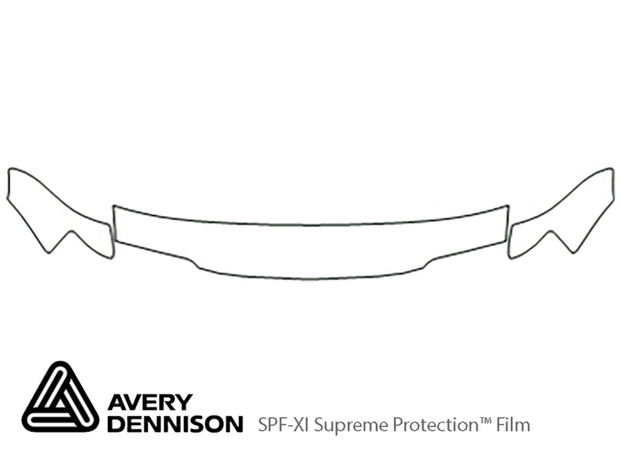 tercel Avery Dennison Clear Bra Hood Precut PPF Diagram