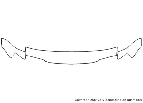 tercel 3M Clear Bra Hood Precut PPF Diagram
