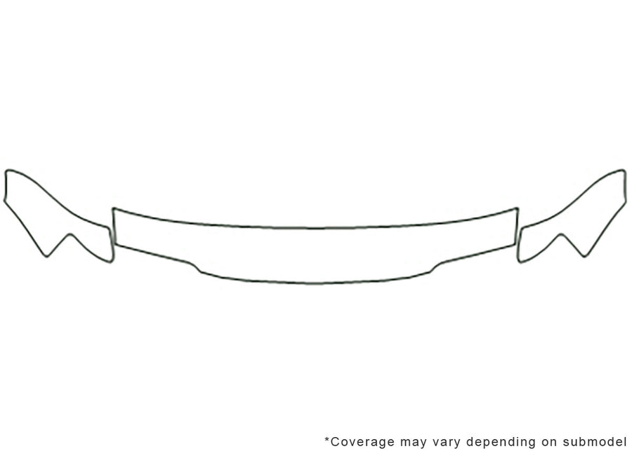 tercel Avery Dennison Clear Bra Hood Precut PPF Diagram