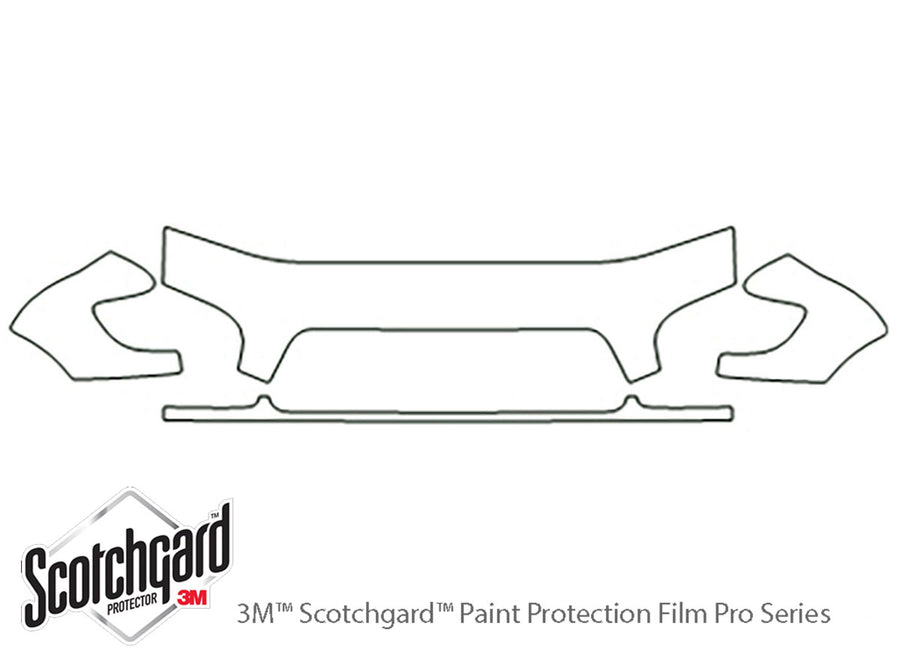 tundra 3M Clear Bra Hood Precut PPF Diagram