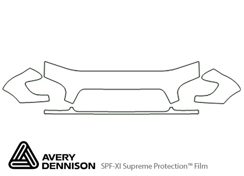 tundra Avery Dennison Clear Bra Hood Precut PPF Diagram