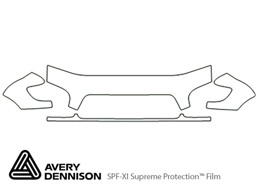 tundra Avery Dennison Clear Bra Hood Precut PPF Diagram
