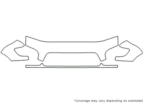 tundra 3M Clear Bra Hood Precut PPF Diagram