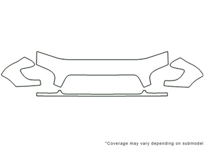 tundra Avery Dennison Clear Bra Hood Precut PPF Diagram