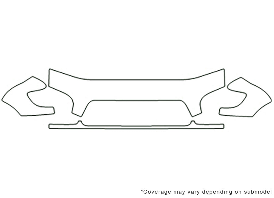 tundra Avery Dennison Clear Bra Hood Precut PPF Diagram