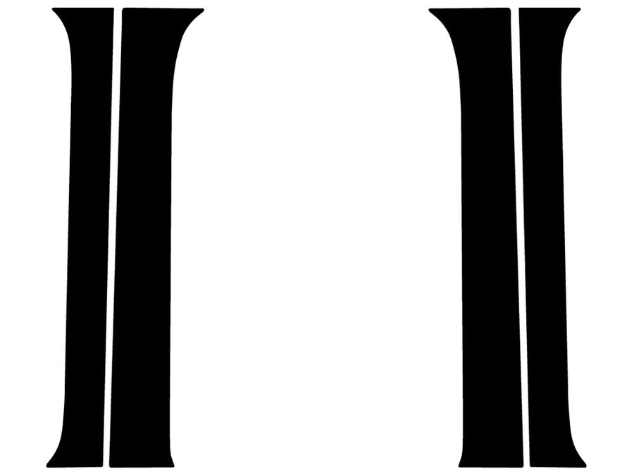 toyota tundra 2000-2006 (access / extended cab) Matte Black Pillar Trim Diagram