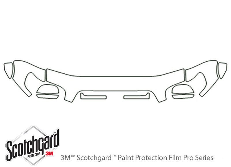 tundra 3M Clear Bra Hood Precut PPF Diagram