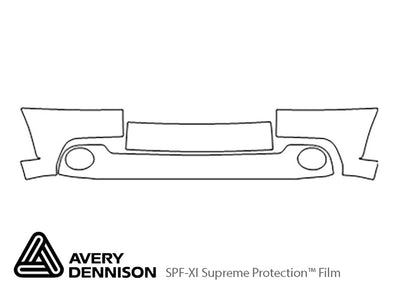 tundra Avery Dennison Clear Bra Bumper Precut PPF Diagram