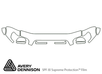 tundra Avery Dennison Clear Bra Hood Precut PPF Diagram