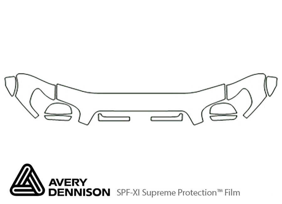 tundra Avery Dennison Clear Bra Hood Precut PPF Diagram