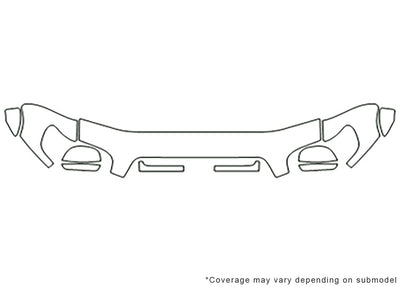 tundra 3M Clear Bra Hood Precut PPF Diagram