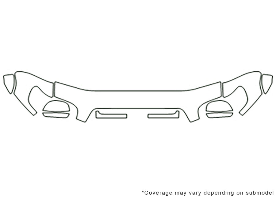 tundra Avery Dennison Clear Bra Hood Precut PPF Diagram