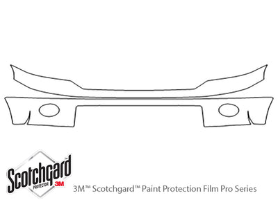 tundra 3M Clear Bra Bumper Precut PPF Diagram