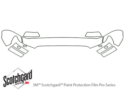 tundra 3M Clear Bra Hood Precut PPF Diagram