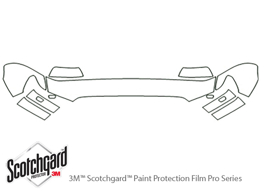 tundra 3M Clear Bra Hood Precut PPF Diagram