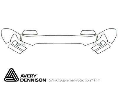 tundra Avery Dennison Clear Bra Hood Precut PPF Diagram