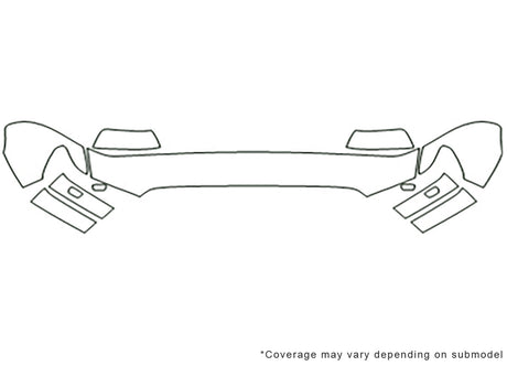 tundra Avery Dennison Clear Bra Hood Precut PPF Diagram