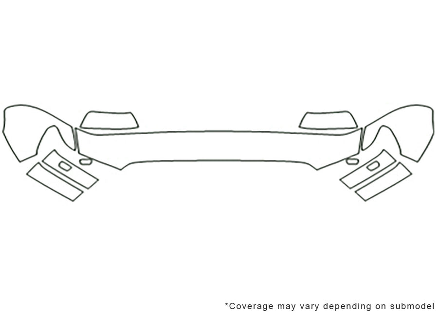 tundra Avery Dennison Clear Bra Hood Precut PPF Diagram