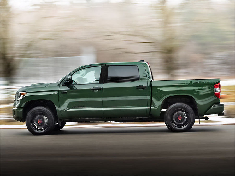 toyota tundra 2007-2021 (crewmax) Brushed Aluminum Black Pillar Trim