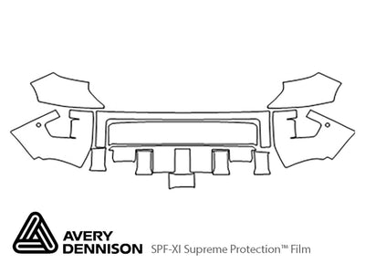 tundra Avery Dennison Clear Bra Bumper Precut PPF Diagram