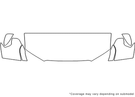 tundra 3M Clear Bra Hood Precut PPF Diagram