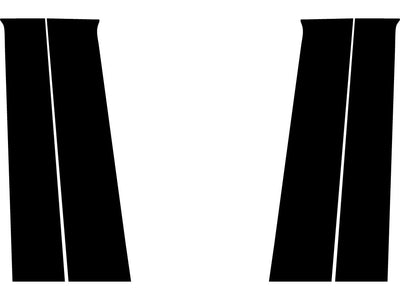 toyota tundra 2022-2024 (access / extended cab) Carbon Fiber Pillar Trim Diagram