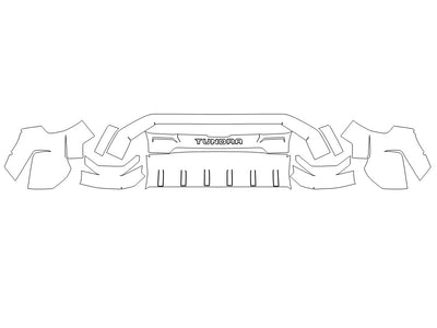 tundra Avery Dennison Clear Bra Bumper Precut PPF Diagram
