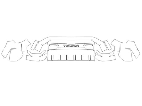 tundra Avery Dennison Clear Bra Bumper Precut PPF Diagram