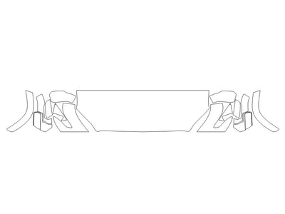 tundra Avery Dennison Clear Bra Hood Precut PPF Diagram