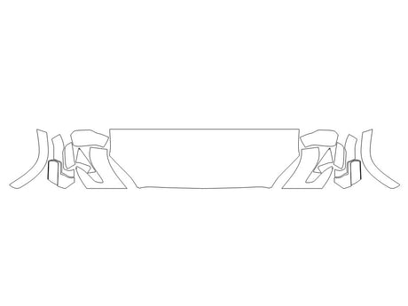 tundra Avery Dennison Clear Bra Hood Precut PPF Diagram