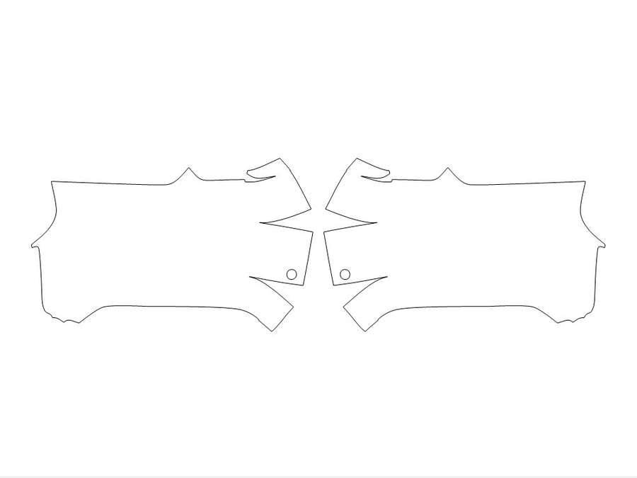 tundra 3M Clear Bra Door Cup Precut PPF Diagram