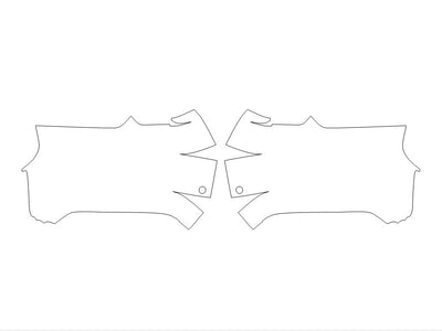 tundra Avery Dennison Clear Bra Door Cup Precut PPF Diagram