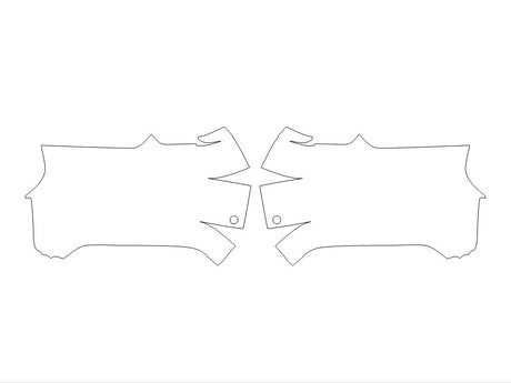 tundra Avery Dennison Clear Bra Door Cup Precut PPF Diagram