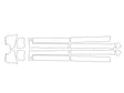 tundra 3M Clear Bra Door Cup Precut PPF Diagram