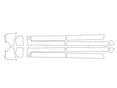 tundra Avery Dennison Clear Bra Door Cup Precut PPF Diagram