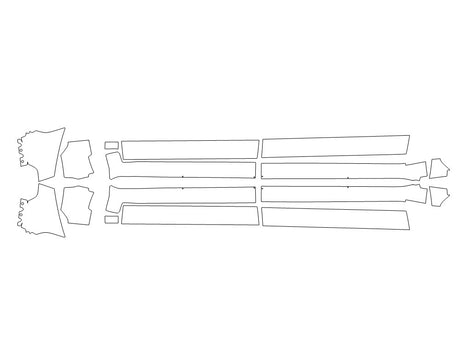 tundra Avery Dennison Clear Bra Door Cup Precut PPF Diagram