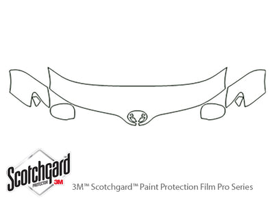 venza 3M Clear Bra Hood Precut PPF Diagram