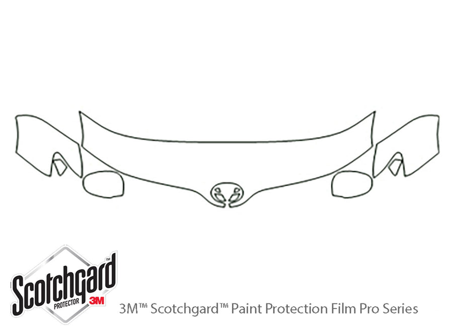 venza 3M Clear Bra Hood Precut PPF Diagram