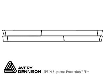 venza Avery Dennison Clear Bra Door Cup Precut PPF Diagram