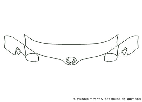 venza 3M Clear Bra Hood Precut PPF Diagram