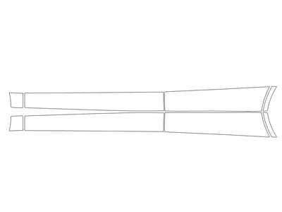 venza 3M Clear Bra Door Cup Precut PPF Diagram
