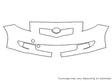 yaris 3M Clear Bra Bumper Precut PPF Diagram