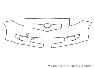 yaris Avery Dennison Clear Bra Bumper Precut PPF Diagram