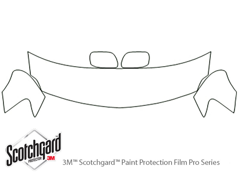yaris 3M Clear Bra Hood Precut PPF Diagram