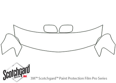 yaris 3M Clear Bra Hood Precut PPF Diagram