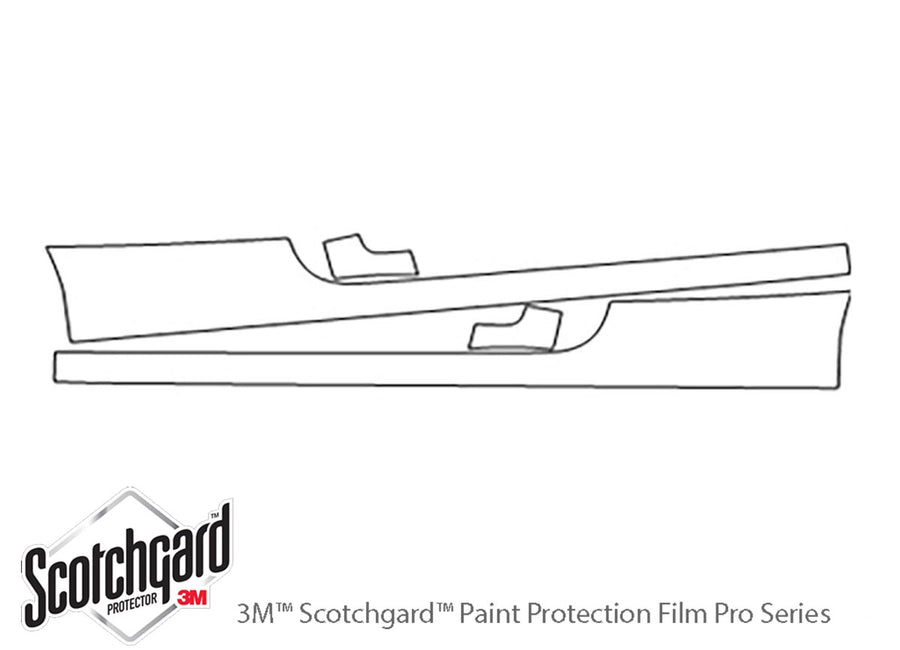 yaris 3M Clear Bra Door Cup Precut PPF Diagram