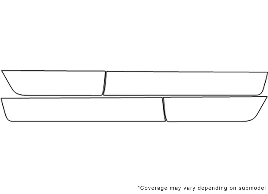 yaris 3M Clear Bra Door Cup Precut PPF Diagram