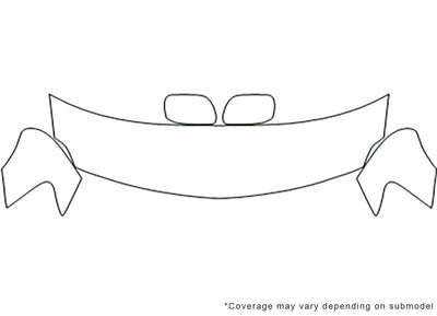yaris 3M Clear Bra Hood Precut PPF Diagram
