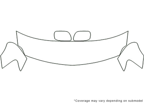 yaris 3M Clear Bra Hood Precut PPF Diagram